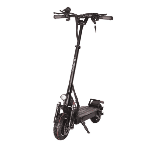 ultron t10 electric scooter black angle view