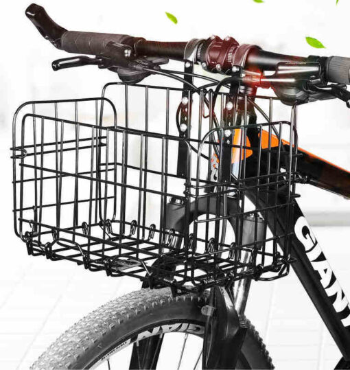GUB Foldable Bicycle Basket - Installed
