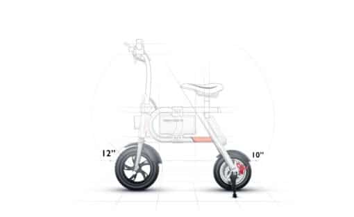 Inmotion P1 Electric Scooter - Wheel Size