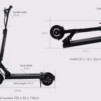 Minimotors Speedway Mini 4 Eye Electric Scooter – 16 Ah Battery - Dimensions