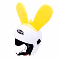 Animated Cartoon Attachment for Helmets - Bunny Ears and Tail (Black)