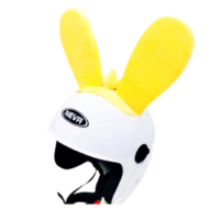 Animated Cartoon Attachment for Helmets - Bunny Ears and Tail (Black)