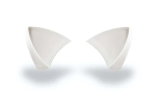Animated Cat's Ear Attachment with Helmet - White