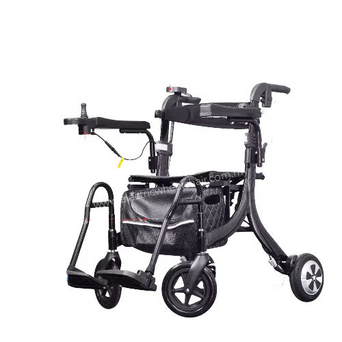 Electric Walker / Wheelchair Lightweight 4 in 1 Multifunction
