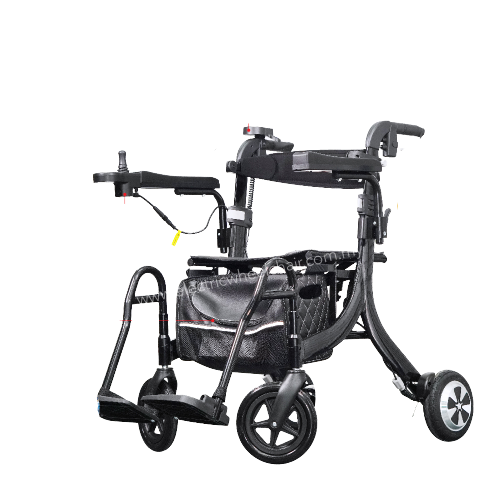 Electric Walker / Wheelchair Lightweight 4 in 1 Multifunction