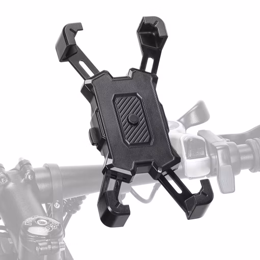 HW-69 Auto Lock Bicycle Phone Holder - Installed