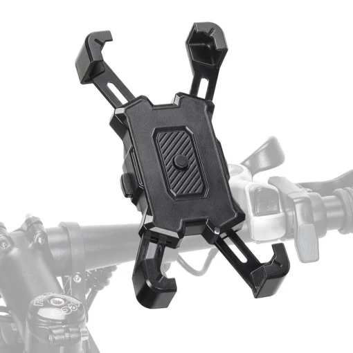 HW-69 Auto Lock Bicycle Phone Holder - Installed