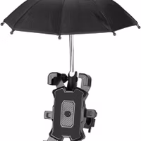 Mini Umbrella for Bicycle for Phone - Black