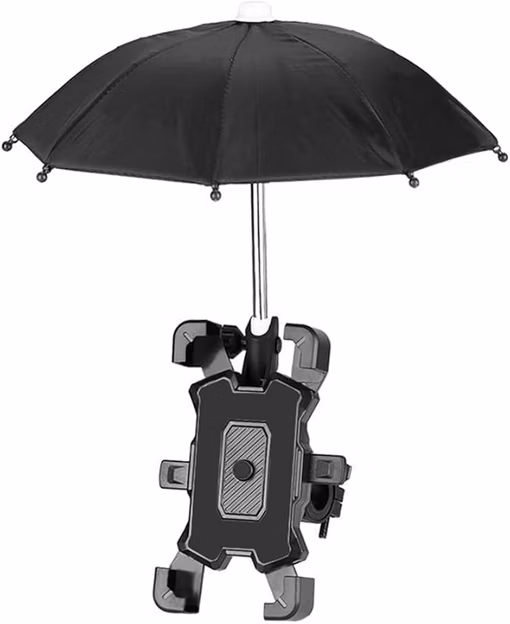 Mini Umbrella for Bicycle for Phone - Black