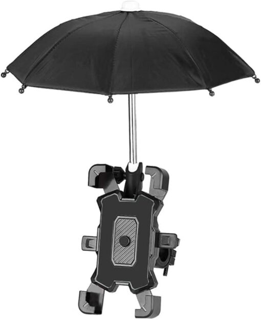 Mini Umbrella for Bicycle for Phone - Black
