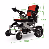 Stonbike Foldable Lightweight TU-04 Electric Wheelchair - Dimension