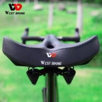 West Biking Wide Bicycle Saddle - Installed