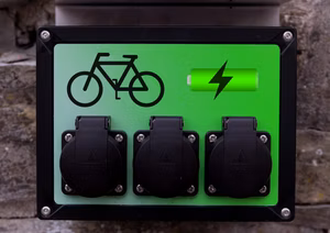 e-bike battery charging station