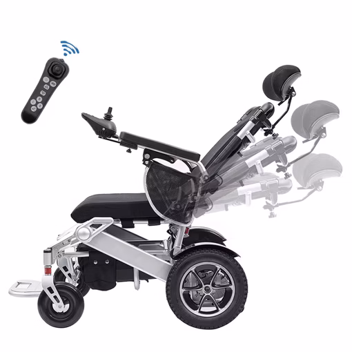eDegree EW7 Auto Reclinable Electric Wheelchair - Reclined