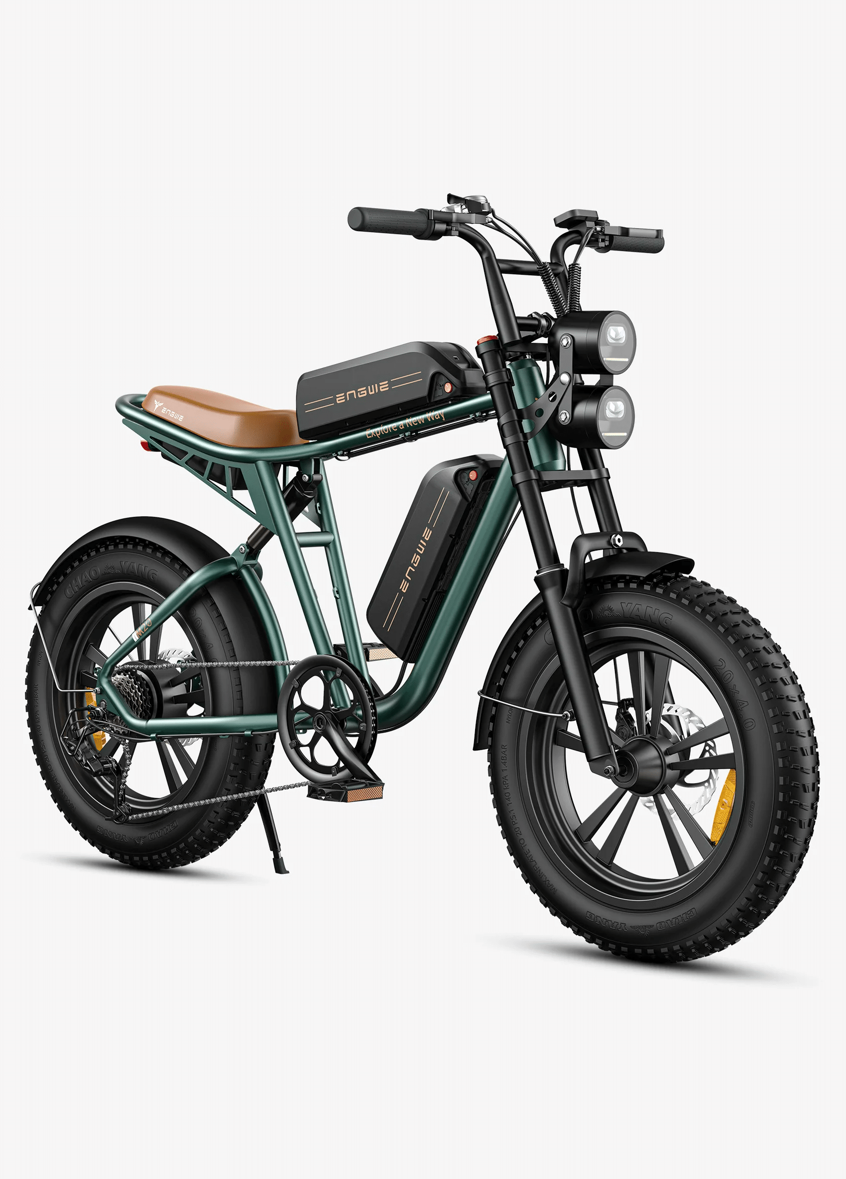 ENGWE M20 Fat Tyre Ebike - Front Angle View