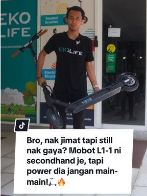 Jangan pandang rendah scooter secondhand bro 😎 Mobot L1-1 ni harga jimat, gaya mantap, ride...